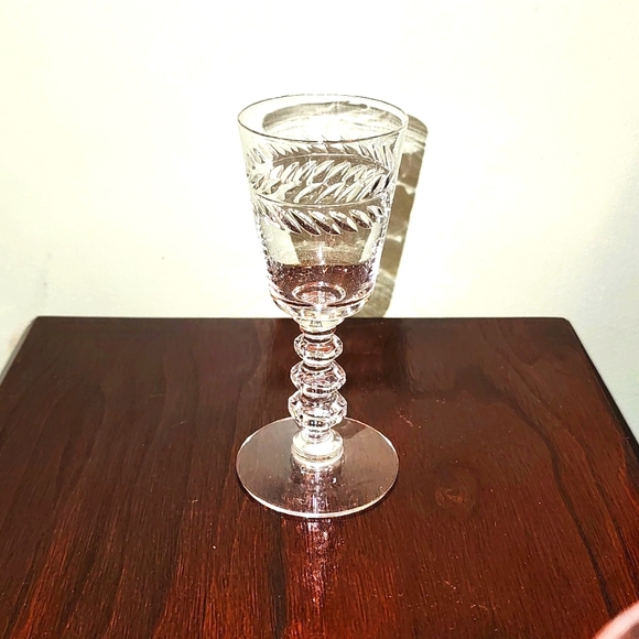 8 Tiffin Franciscan Midcentury Crystal 1950's Set of Sherry Glasses 5" Tall. - Picture 4 of 4